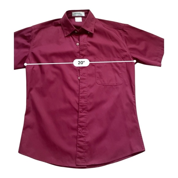 DOC& Amelia Maroon formal button down shirt NWOT Men’s S - Picture 12 of 16